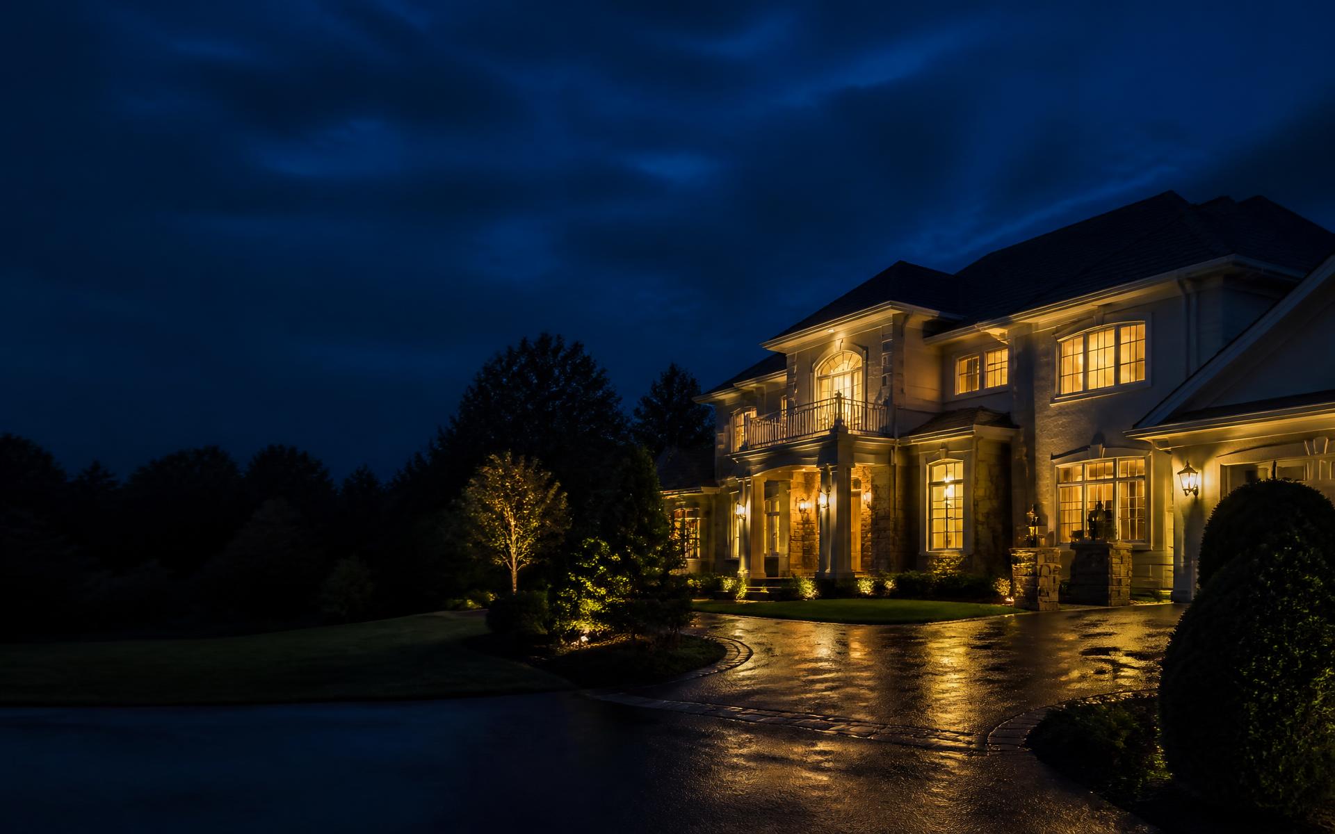 New Jersey estate at blue hour