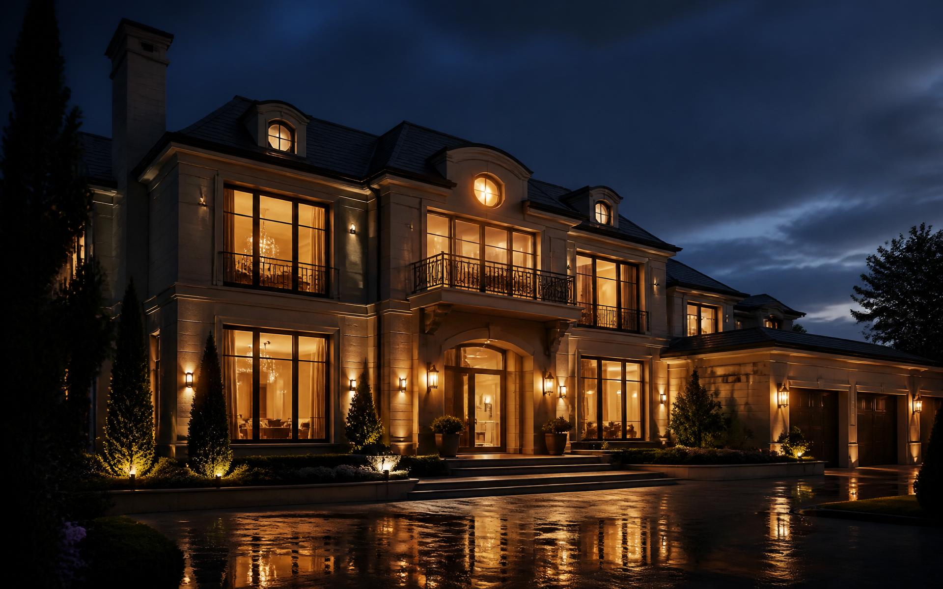 Luxury home at twilight